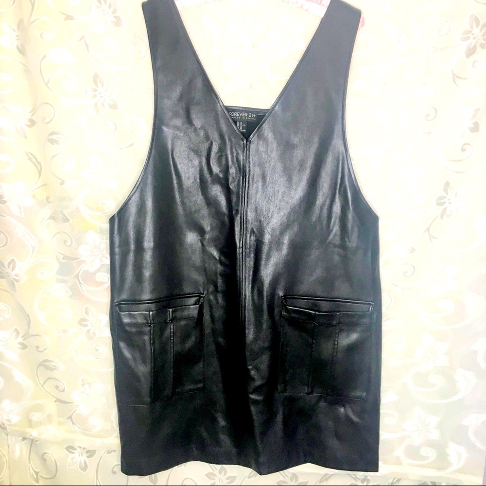 Faux-leather Forever21 tunic/jumper 1x